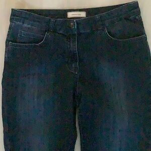 EUC Elena Miro Ruched Cropped Jeans